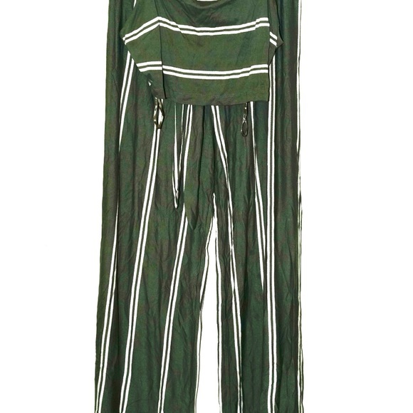 HYFVE Green and White Striped Jumpsuit - Picture 1 of 5